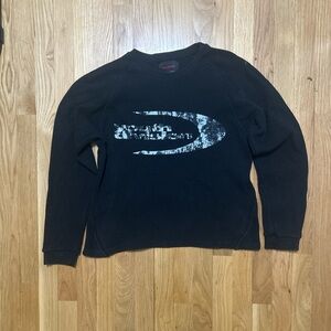 Black Long Sleeve Graphic Sweatshirt